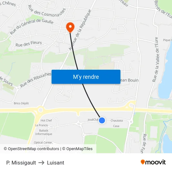 P. Missigault to Luisant map