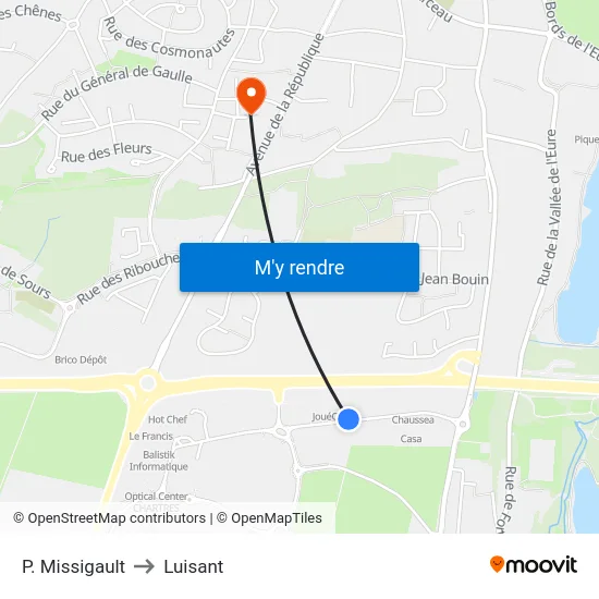 P. Missigault to Luisant map