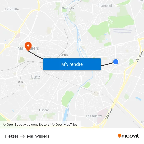 Hetzel to Mainvilliers map