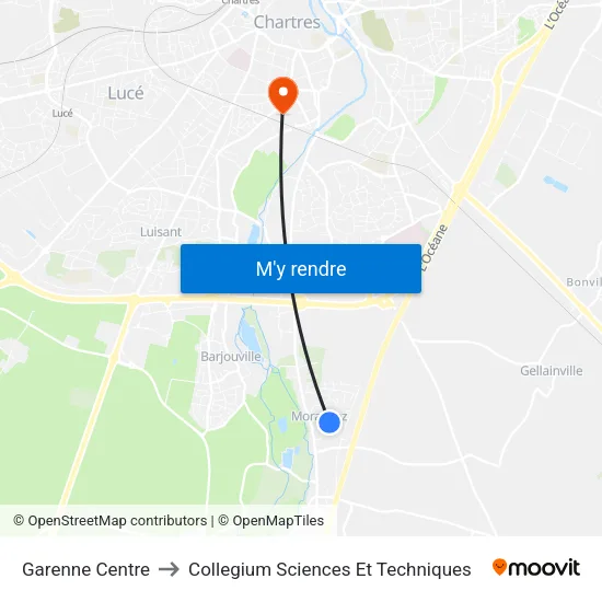 Garenne Centre to Collegium Sciences Et Techniques map
