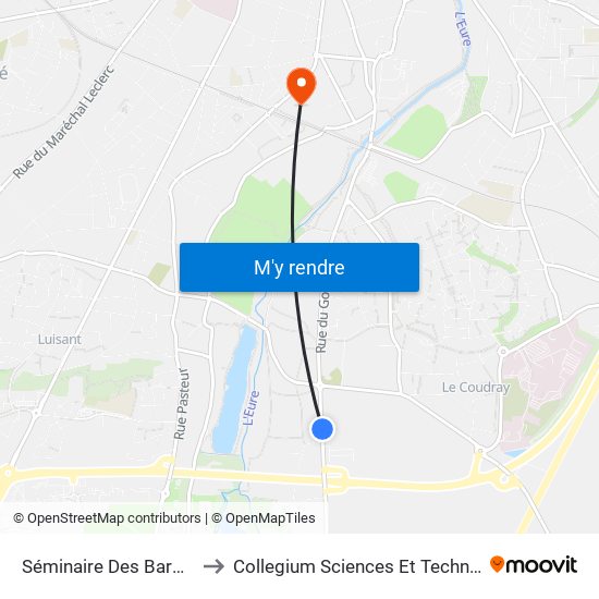 Séminaire Des Barbelés to Collegium Sciences Et Techniques map
