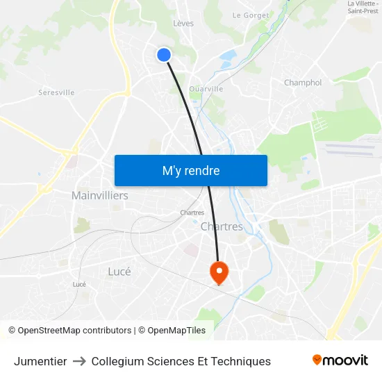 Jumentier to Collegium Sciences Et Techniques map
