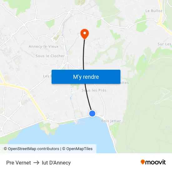 Pre Vernet to Iut D'Annecy map