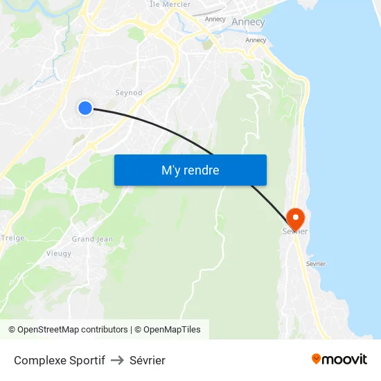 Complexe Sportif to Sévrier map