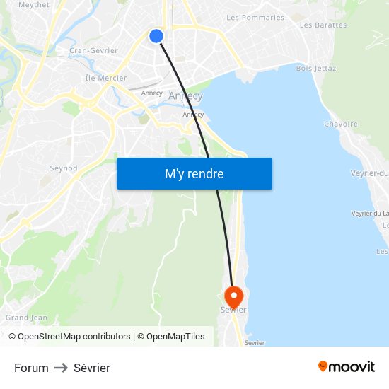 Forum to Sévrier map