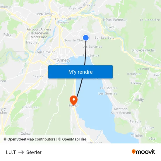 I.U.T to Sévrier map