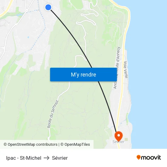 Ipac - St-Michel to Sévrier map