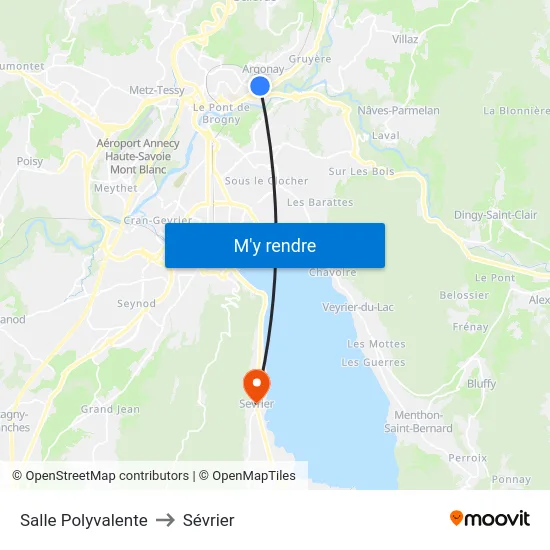 Salle Polyvalente to Sévrier map