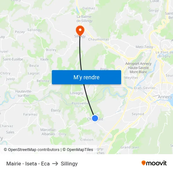 Mairie - Iseta - Eca to Sillingy map