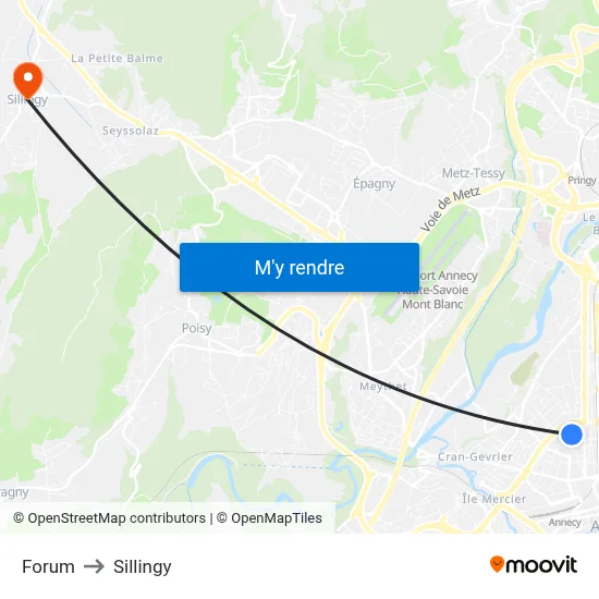 Forum to Sillingy map