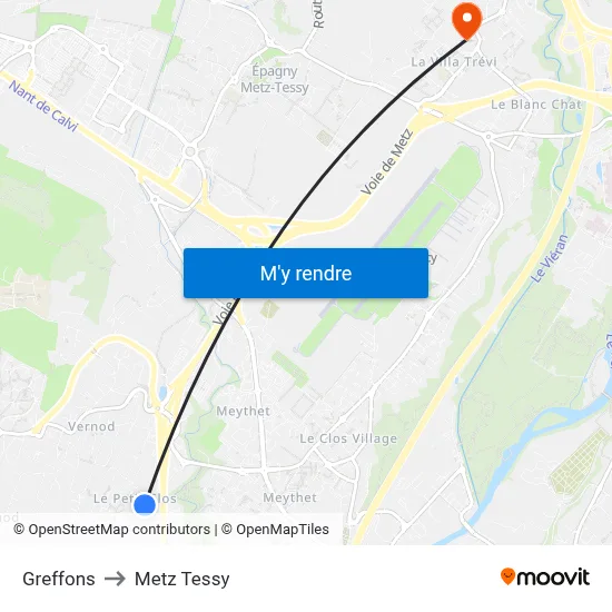 Greffons to Metz Tessy map
