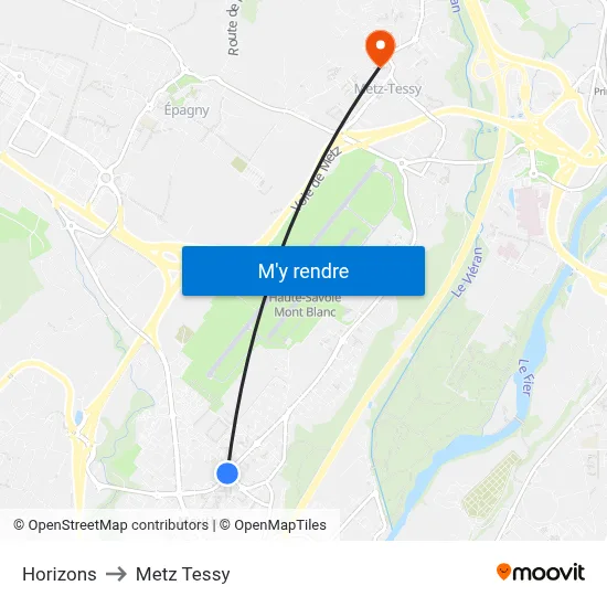 Horizons to Metz Tessy map