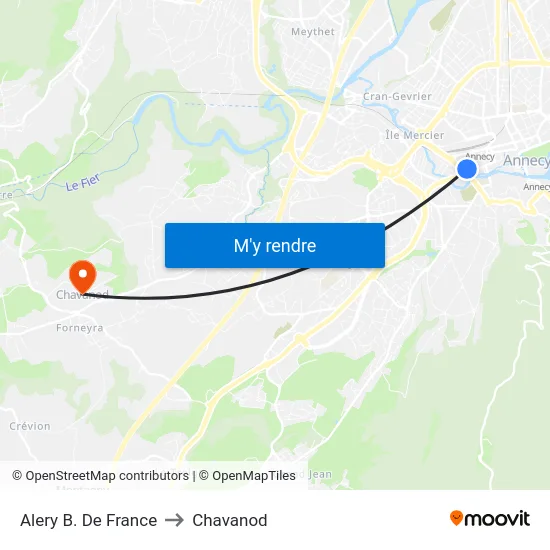 Alery B. De France to Chavanod map
