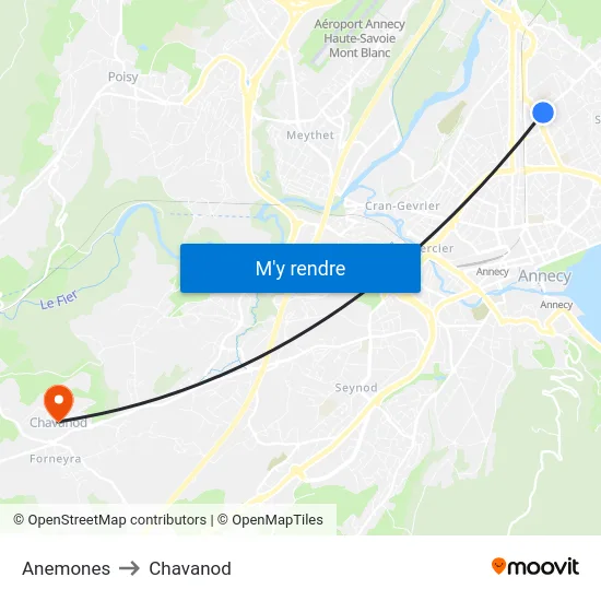 Anemones to Chavanod map