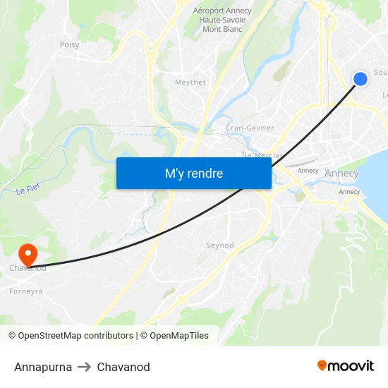 Annapurna to Chavanod map