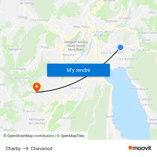 Charby to Chavanod map