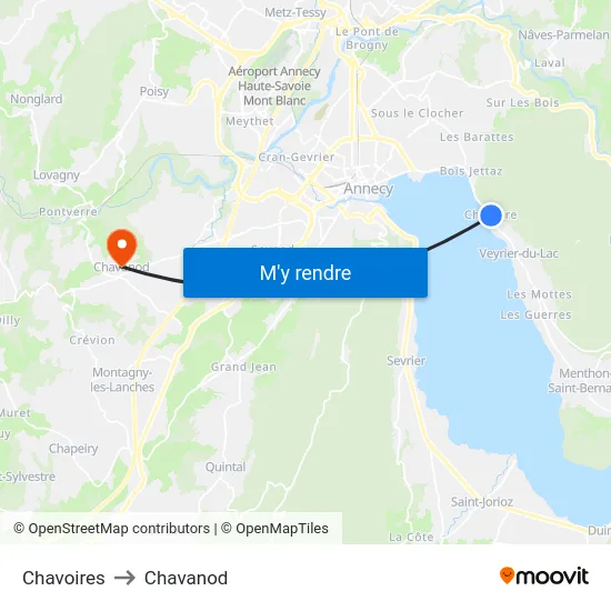 Chavoires to Chavanod map