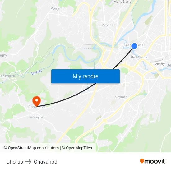 Chorus to Chavanod map