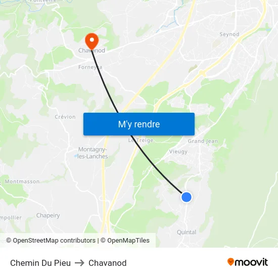Chemin Du Pieu to Chavanod map