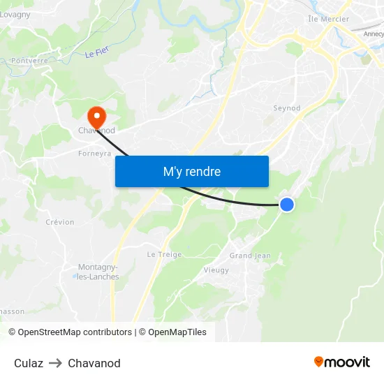 Culaz to Chavanod map