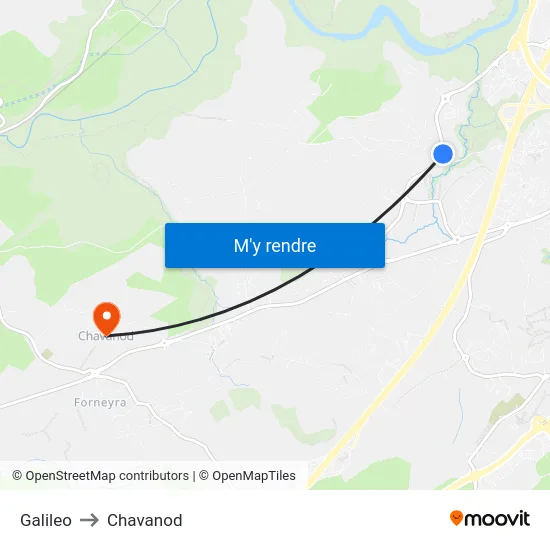 Galileo to Chavanod map