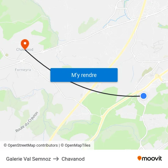 Galerie Val Semnoz to Chavanod map