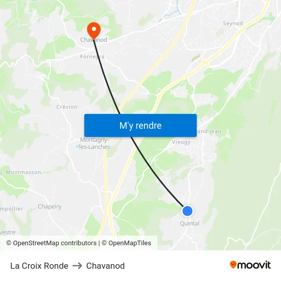 La Croix Ronde to Chavanod map