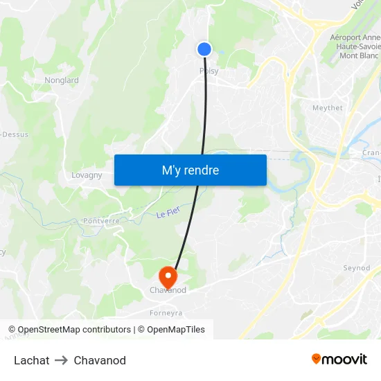Lachat to Chavanod map