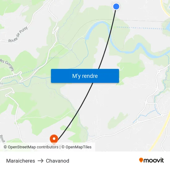 Maraicheres to Chavanod map