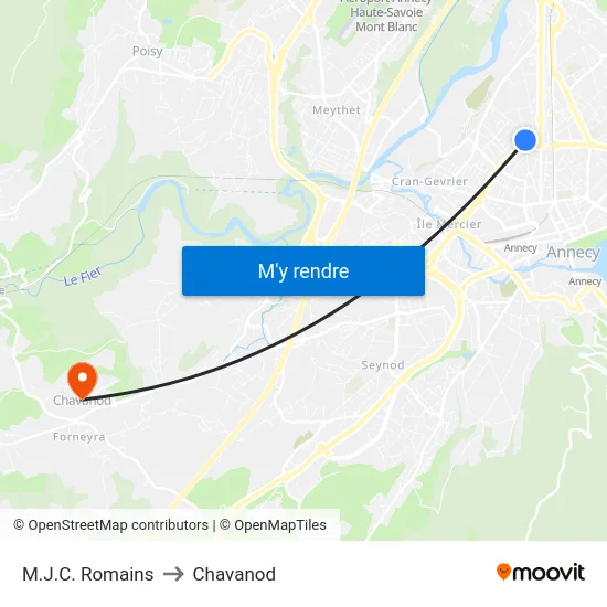 M.J.C. Romains to Chavanod map