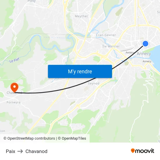 Paix to Chavanod map