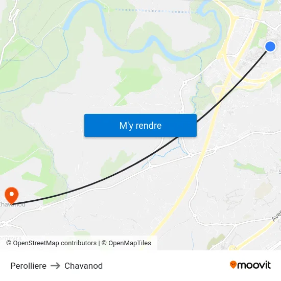 Perolliere to Chavanod map