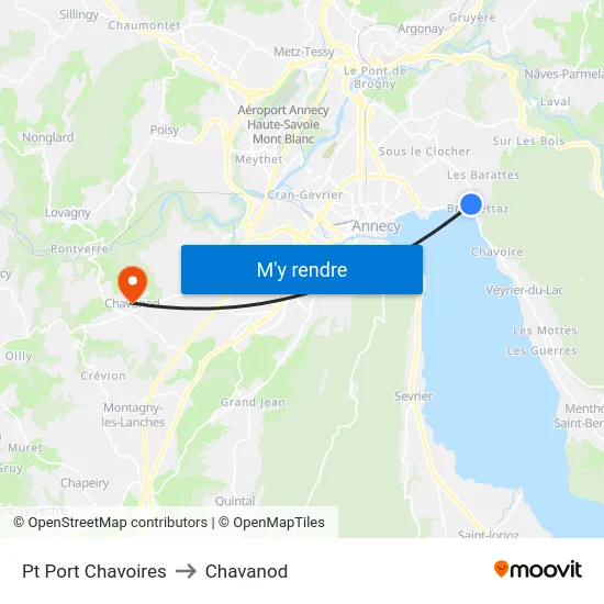 Pt Port Chavoires to Chavanod map