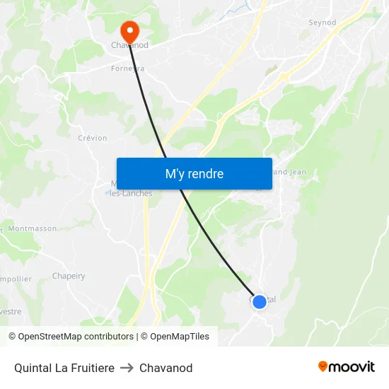 Quintal La Fruitiere to Chavanod map