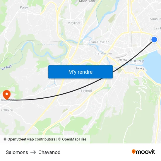 Salomons to Chavanod map