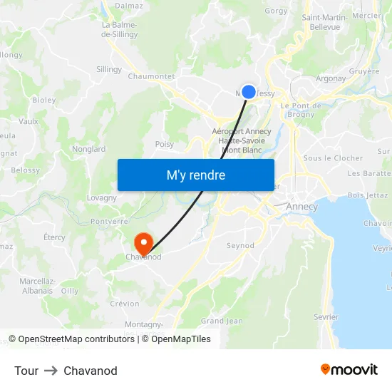 Tour to Chavanod map