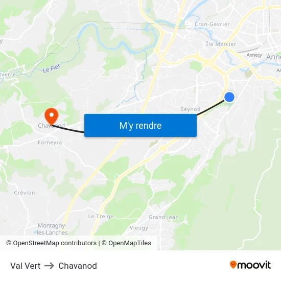 Val Vert to Chavanod map