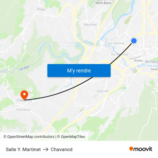 Salle Y. Martinet to Chavanod map
