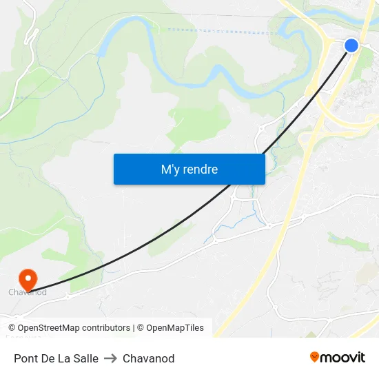 Pont De La Salle to Chavanod map