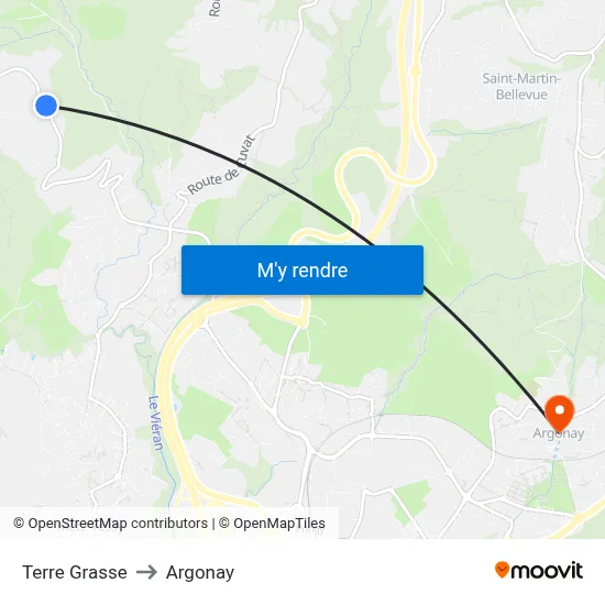 Terre Grasse to Argonay map
