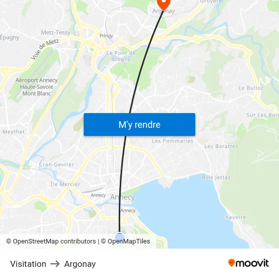 Visitation to Argonay map