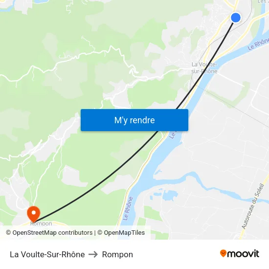La Voulte-Sur-Rhône to Rompon map