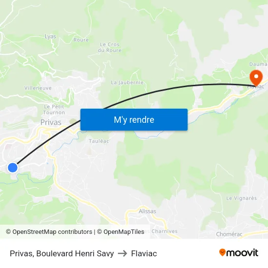 Privas, Boulevard Henri Savy to Flaviac map