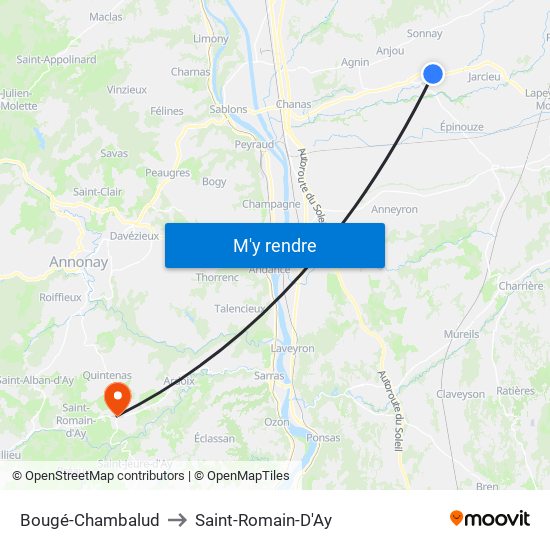 Bougé-Chambalud to Saint-Romain-D'Ay map