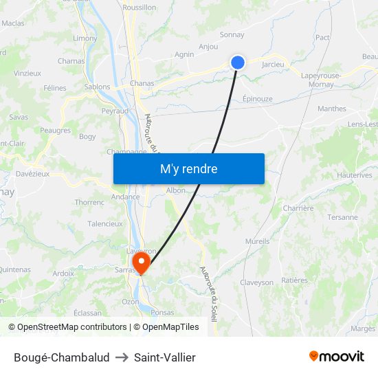 Bougé-Chambalud to Saint-Vallier map