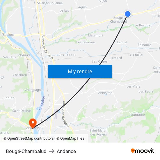 Bougé-Chambalud to Andance map