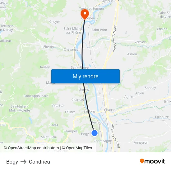 Bogy to Condrieu map