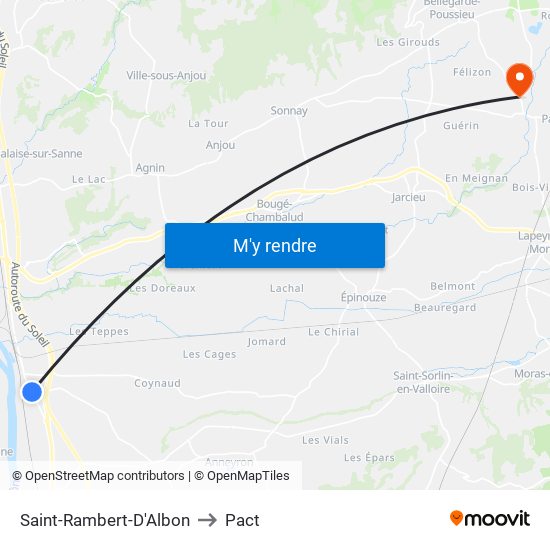 Saint-Rambert-D'Albon to Pact map