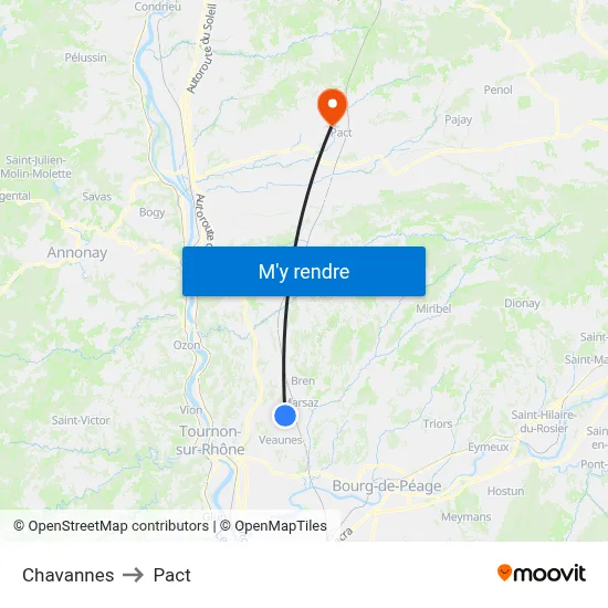 Chavannes to Pact map