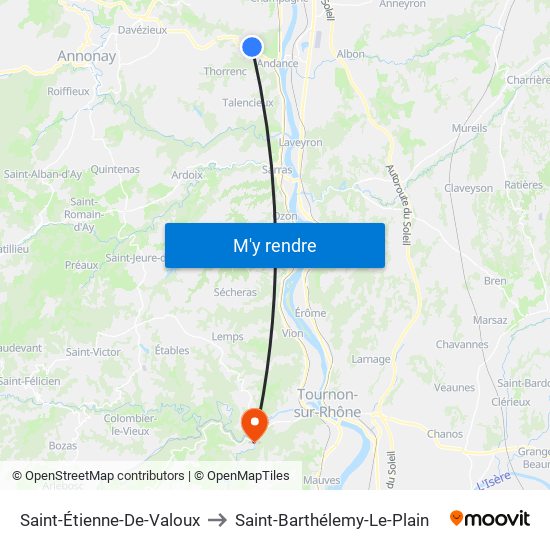 Saint-Étienne-De-Valoux to Saint-Barthélemy-Le-Plain map